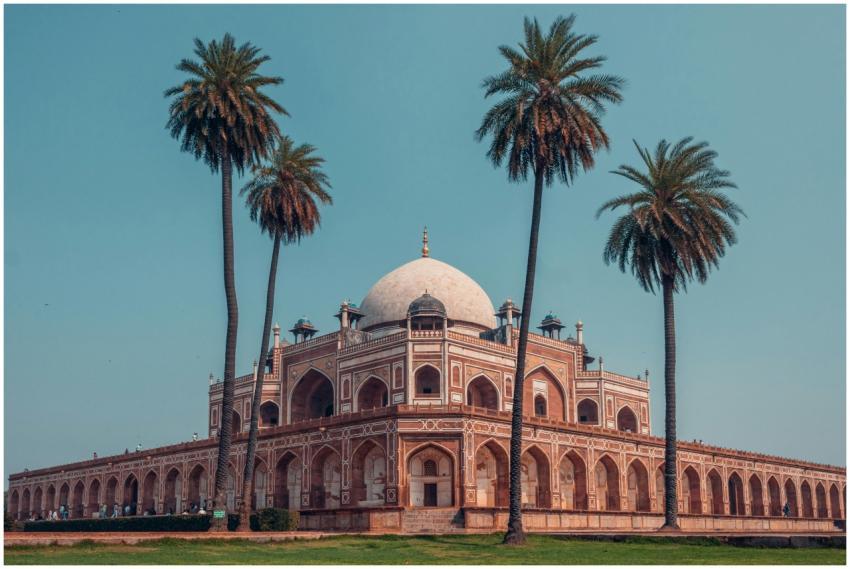 A stunning view of Humayun's Tomb in Delhi, showca