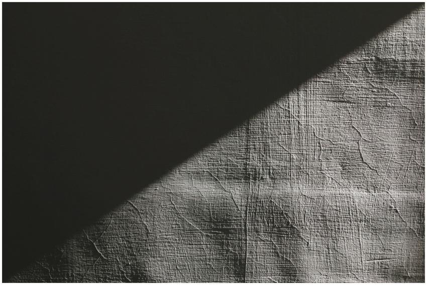Abstract arrangement of light and shadow on a crac