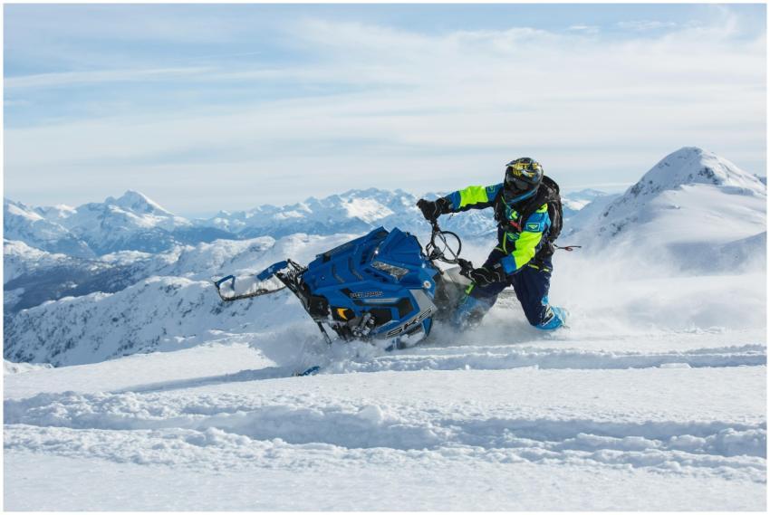 Experience the thrill of snowmobiling in breathtak