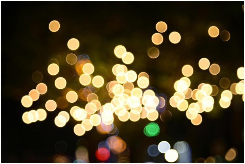 Glowing Bokeh Lights Dark