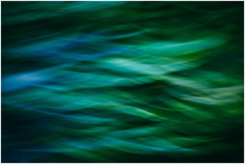 Ethereal image with vibrant abstract green and blu