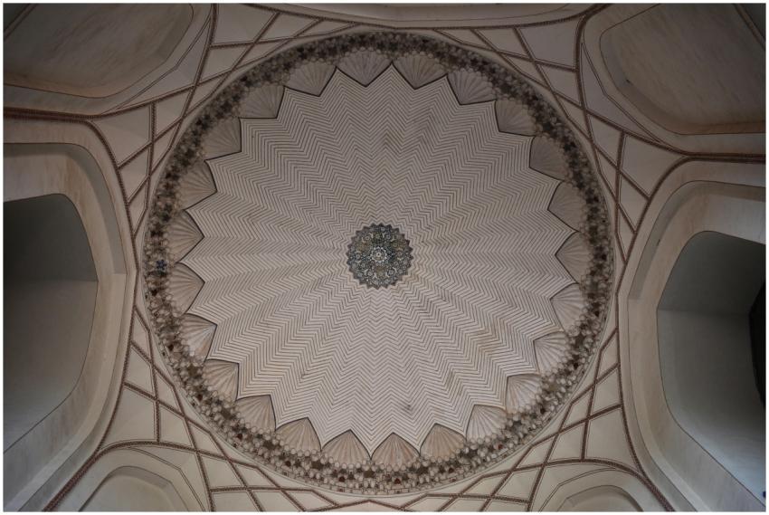 Detailed view of the intricate dome design inside