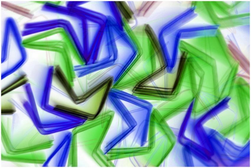 Vibrant abstract illustration with overlapping geo