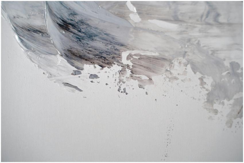 Texture-rich abstract acrylic painting with neutra