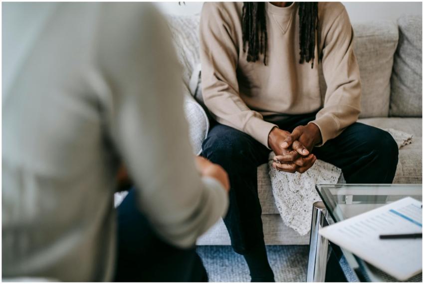 Unrecognizable African American male patient with