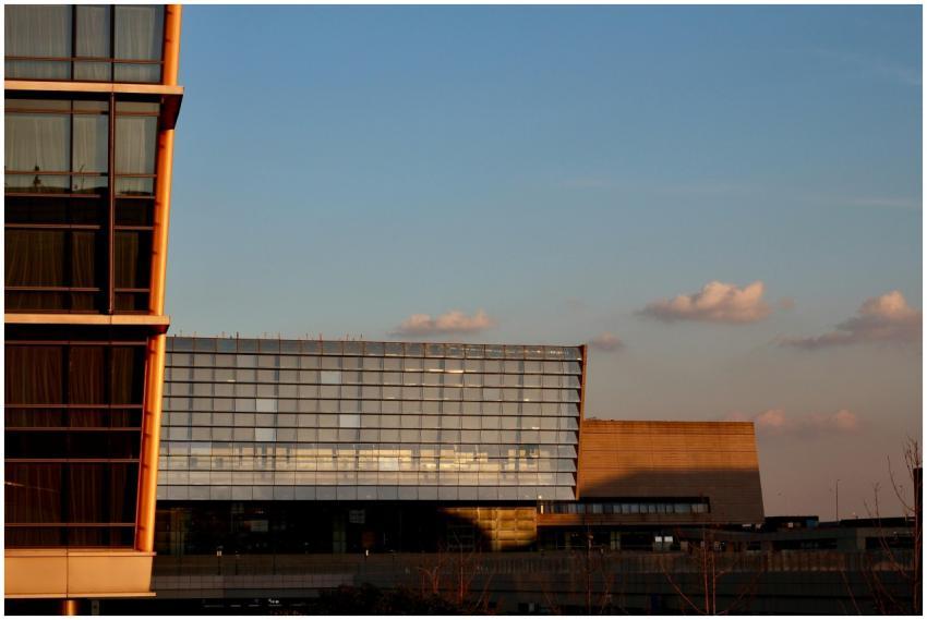 Modern Office Building Sunset