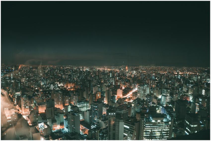 A breathtaking aerial view of city skyscrapers ill