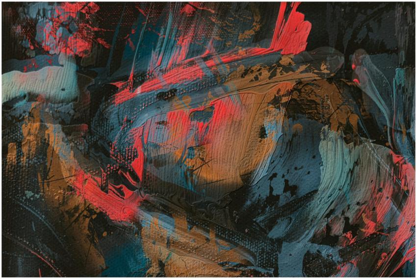 Vibrant abstract expressionist art with bold color
