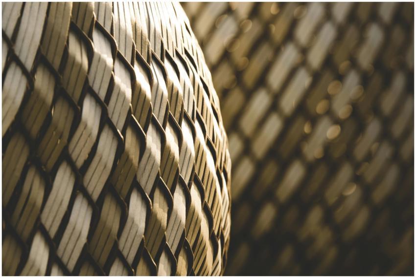 Close-up of a woven texture showcasing intricate w