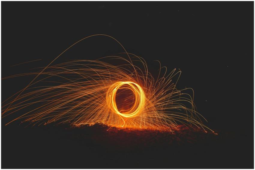 Captivating steel wool photography showcasing vibr