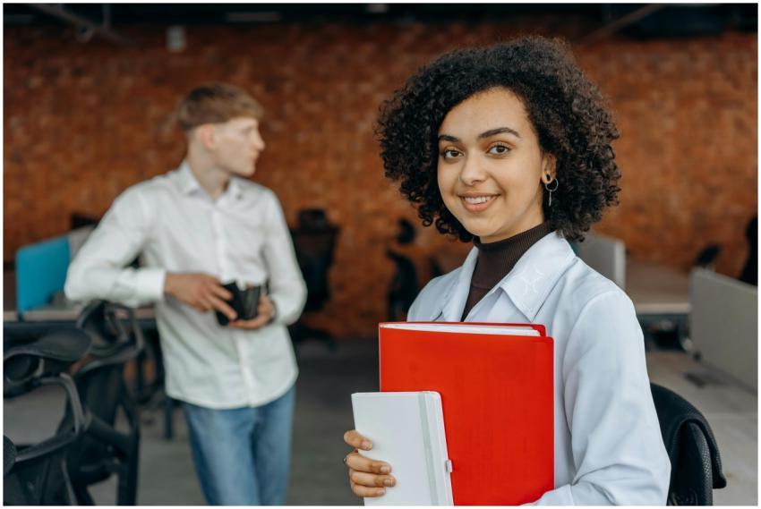 Young professionals working together in a modern o