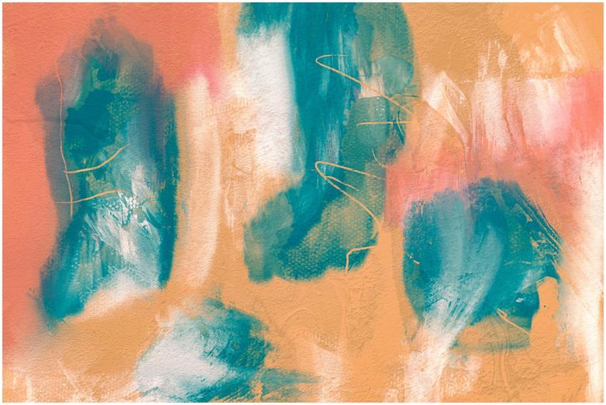 Dynamic abstract art blending vibrant colors and b