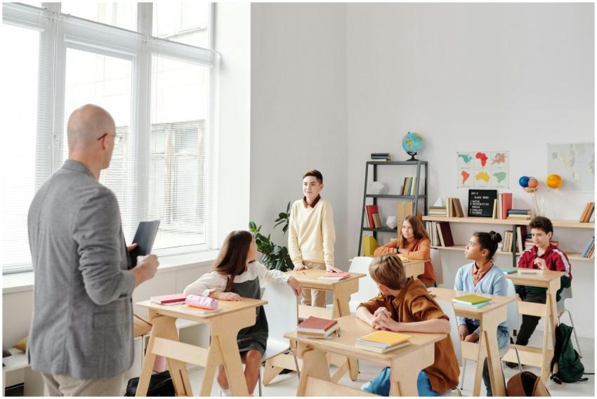 A diverse group of students engaged in learning wi