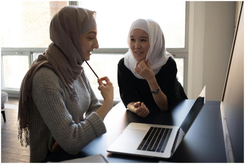 Positive multiethnic Muslim female students in tra