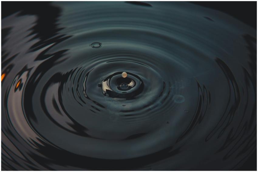 A mesmerizing splash of a water droplet creating r