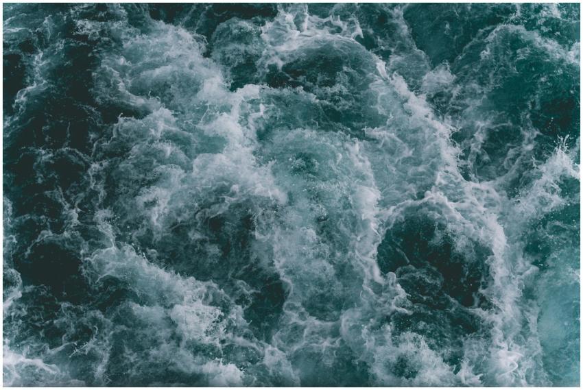 Powerful ocean waves captured from above, showcasi