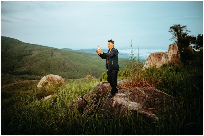 Man Taking Selfie Rocky