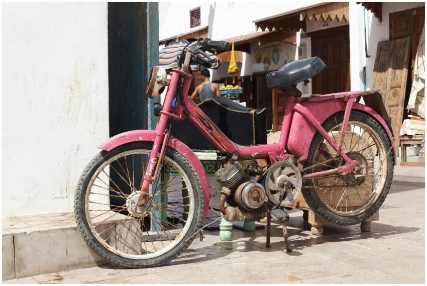 Vintage Pink Motorcycle Urban