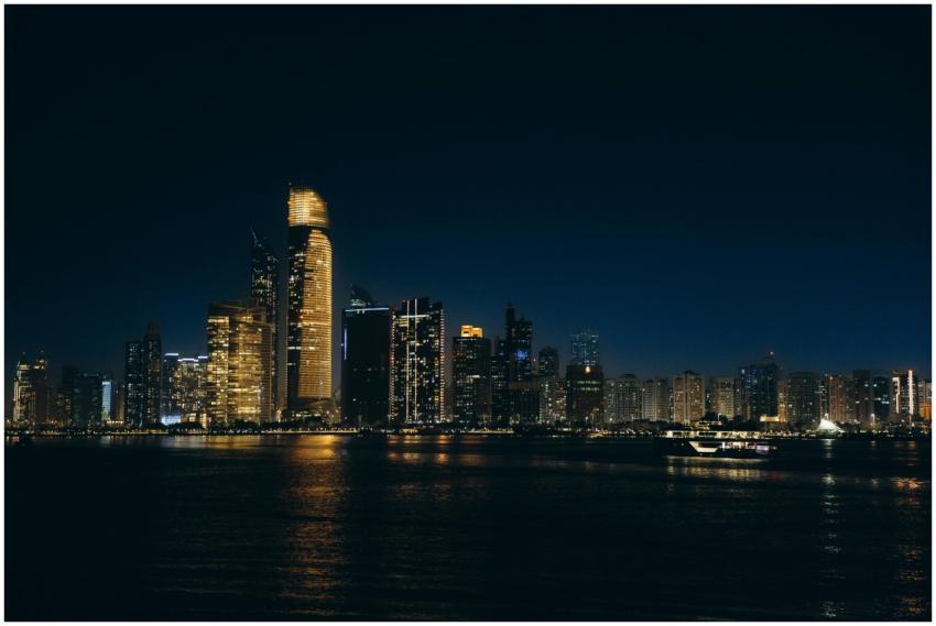 Captivating night view of Abu Dhabi's lit-up skyli