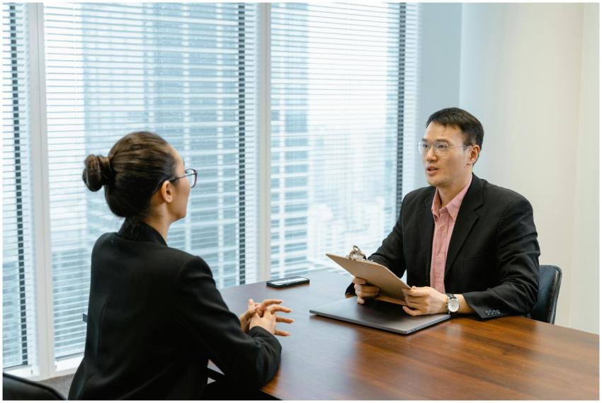 Professional business meeting in a modern office w