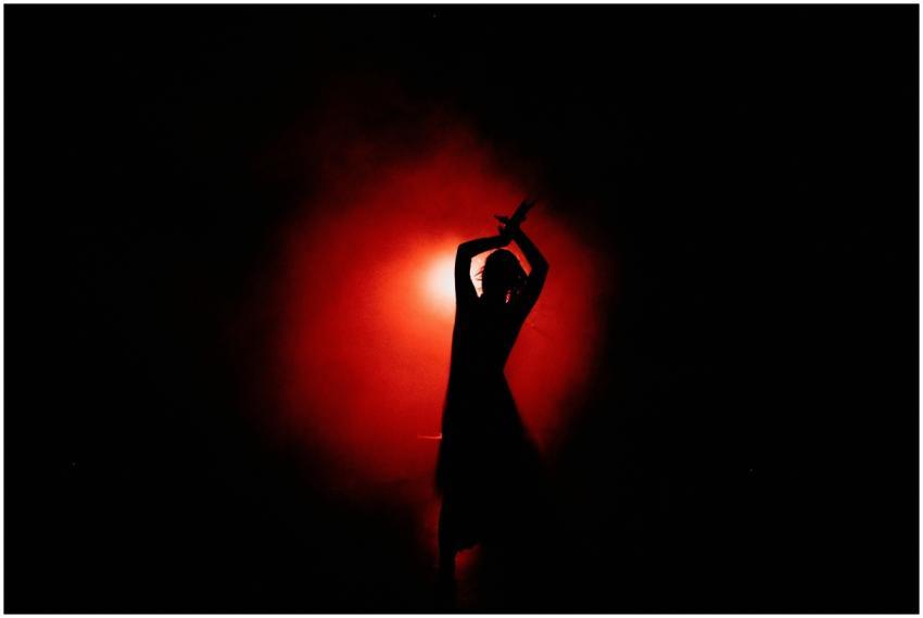 Captivating silhouette of a dancer performing grac