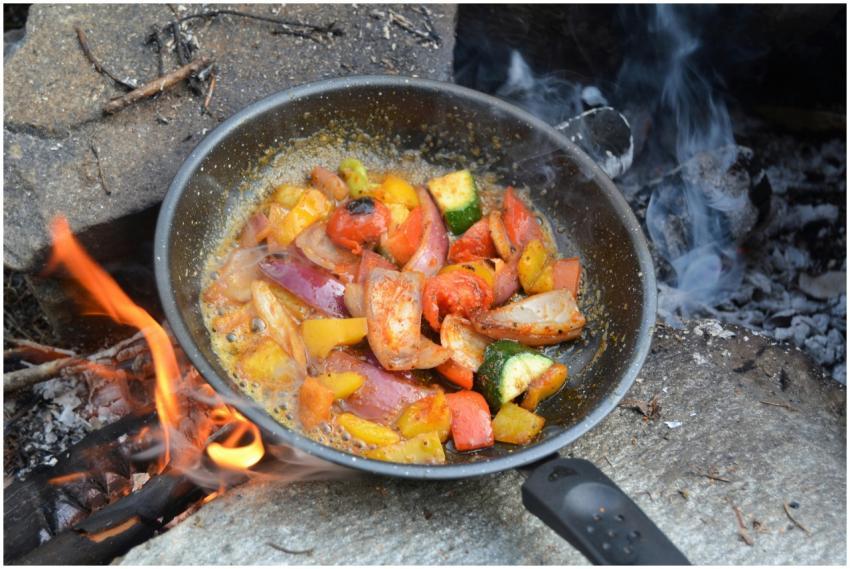 Colorful Campfire Cooked Vegetables