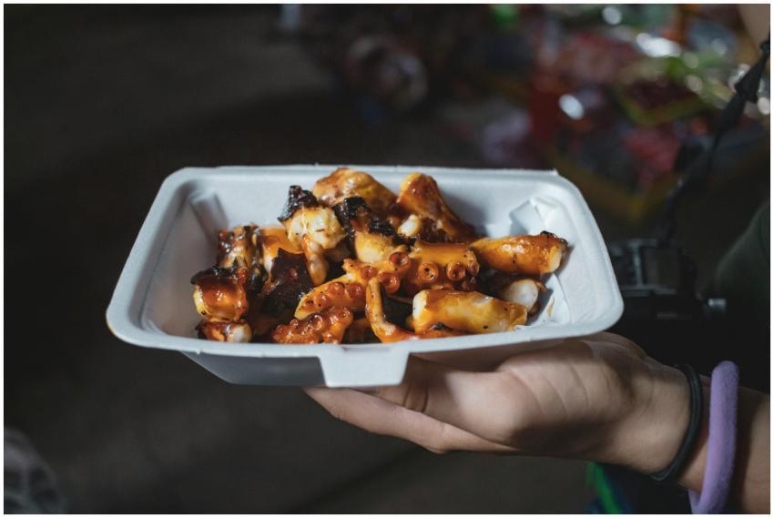 Delicious grilled octopus served in Hội An's vibra