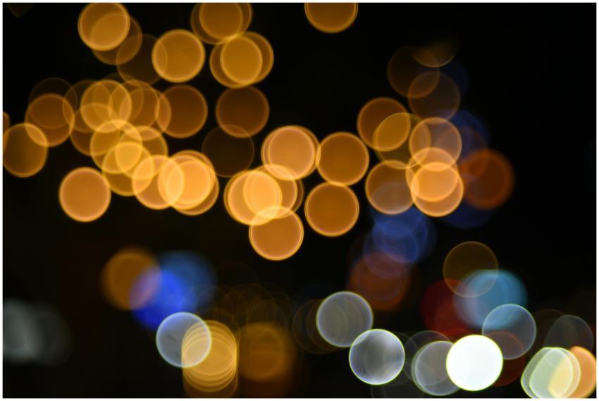 Abstract bokeh lights creating a warm and vibrant
