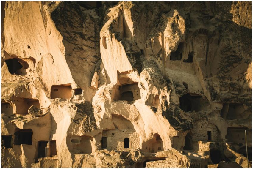 Explore the ancient cave dwellings carved into the
