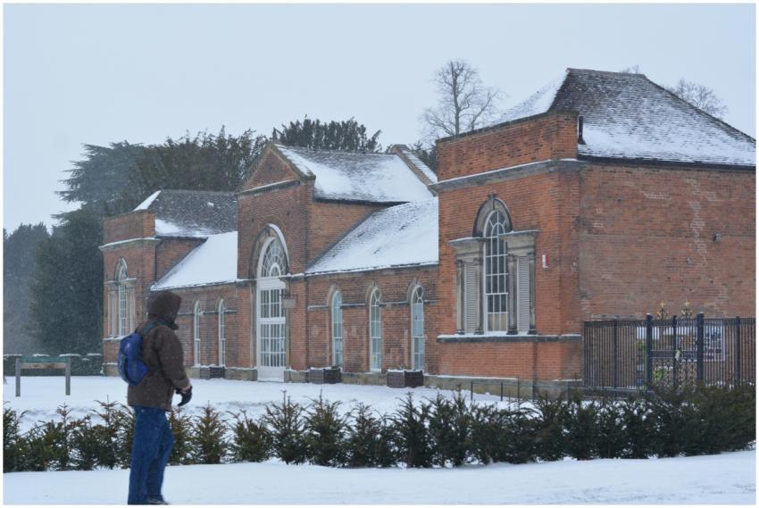 Winter Scene Historic Building