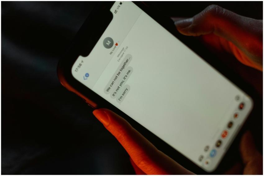A close-up view of a text message on a smartphone