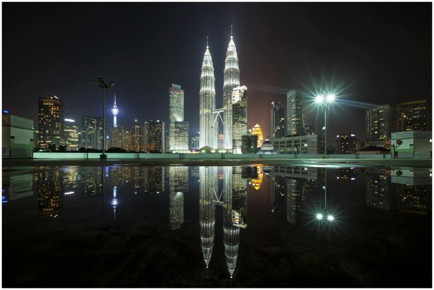 Beautiful view of Kuala Lumpur's skyline featuring
