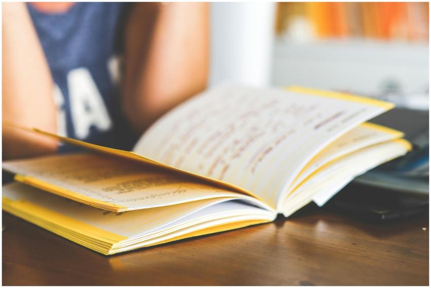 An open notebook with handwritten notes, perfect f