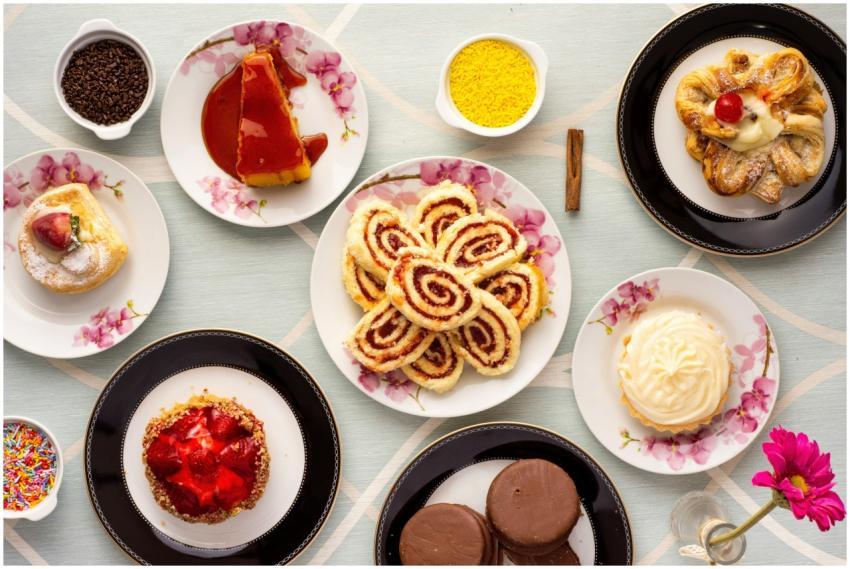 An assortment of mouthwatering pastries displayed