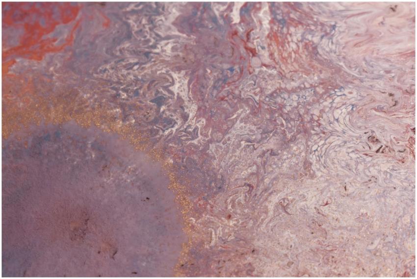 Detailed close-up of a marbled surface showcasing