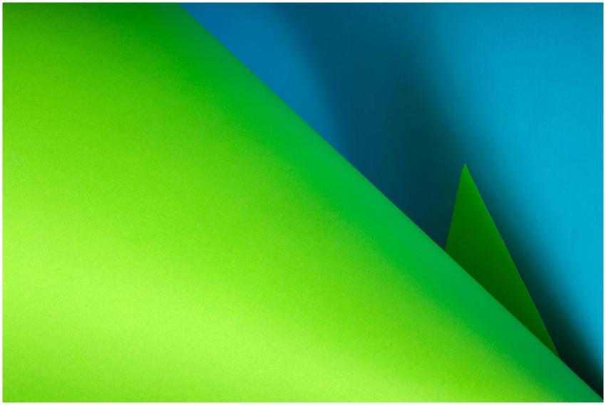 Dynamic abstract composition featuring layered gre