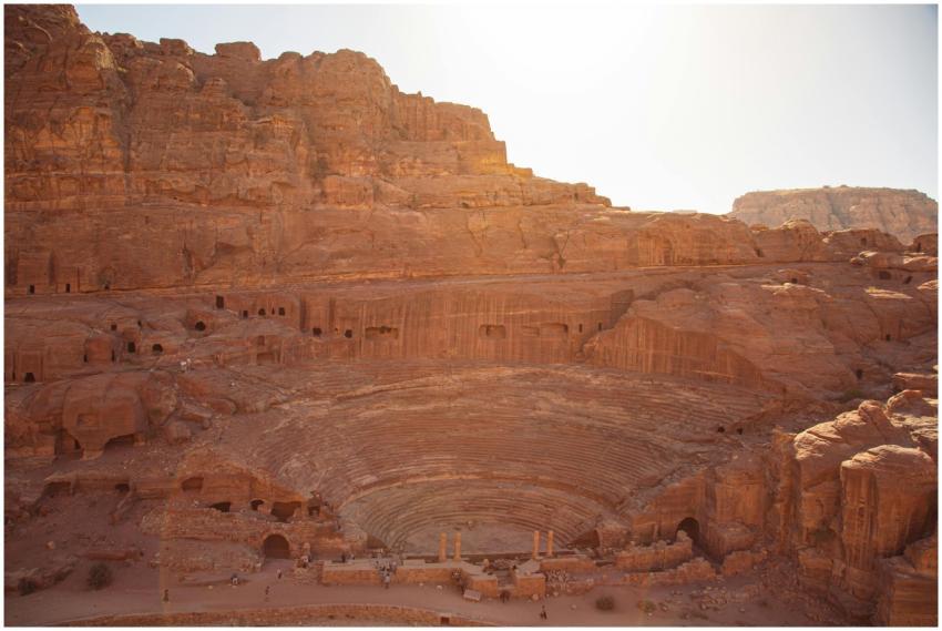 Stunning view of the Nabatean amphitheater carved
