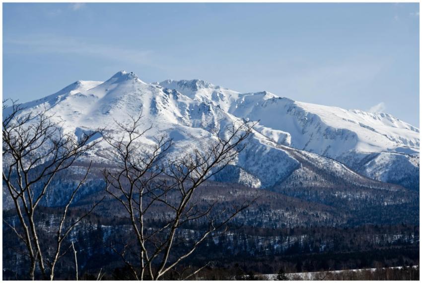 Snowcapped Asahi-Dake stands majestically in Daise
