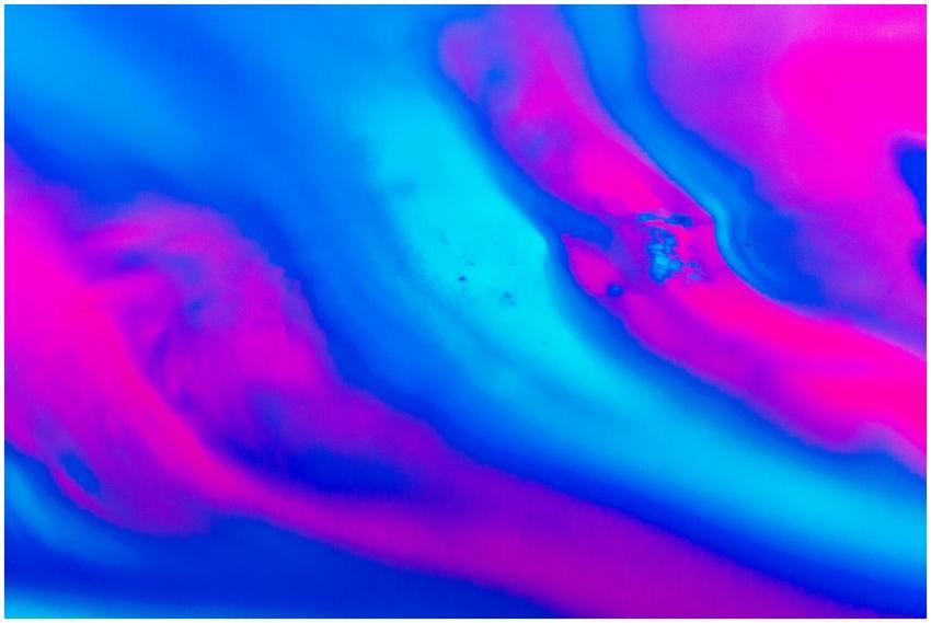 Colorful abstract art with swirling blue and pink