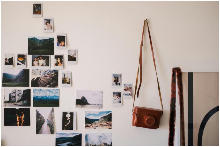 Aesthetic wall collage of vintage photos with a le