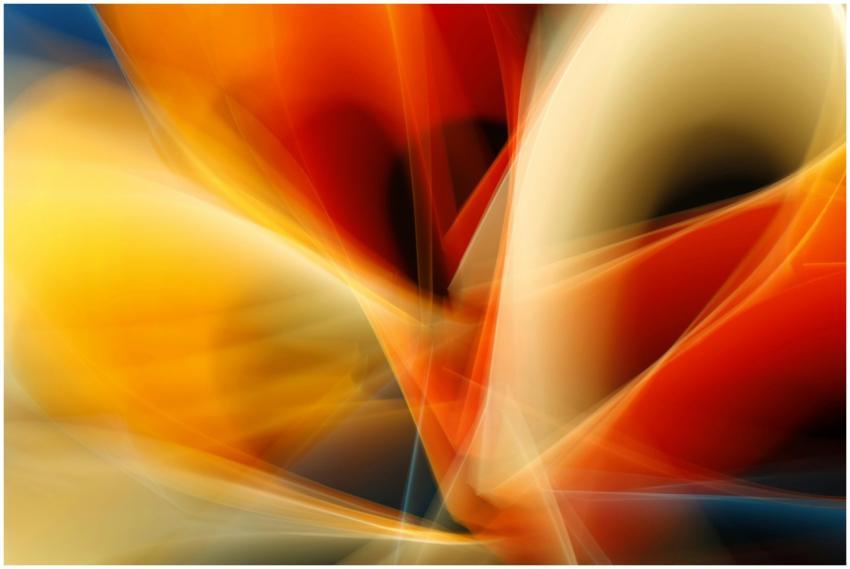 Colorful abstract composition featuring dynamic li