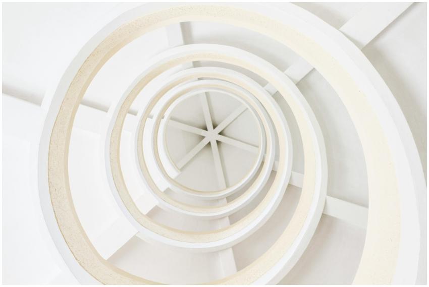 Explore this abstract spiral architecture with a m