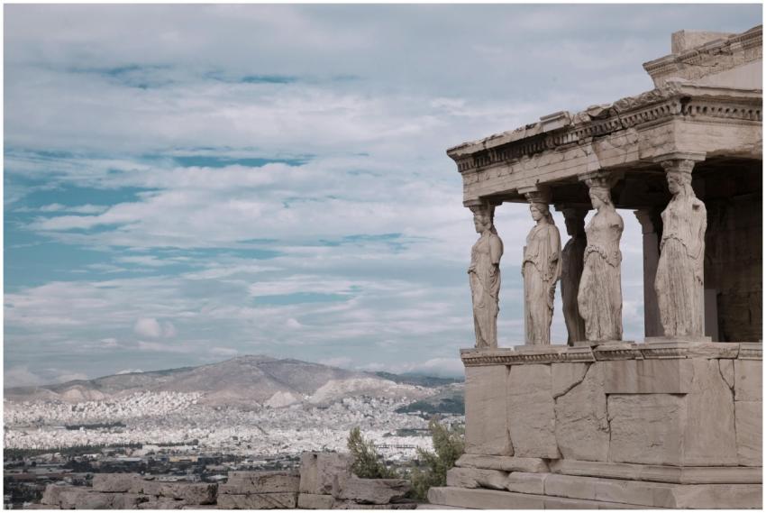 Erechtheion temple on the Acropolis, Athens, with