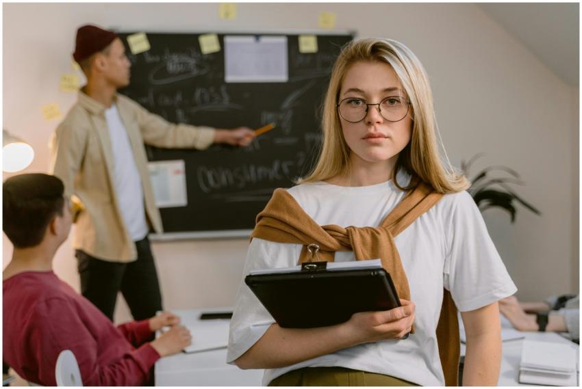 Business team engaged in project planning with bla