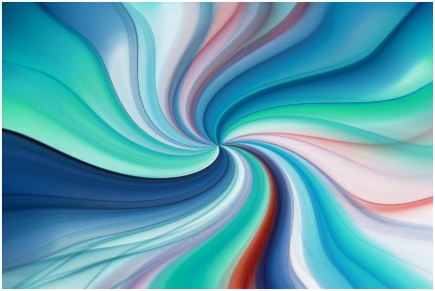 Dynamic abstract swirl pattern with vibrant blue a