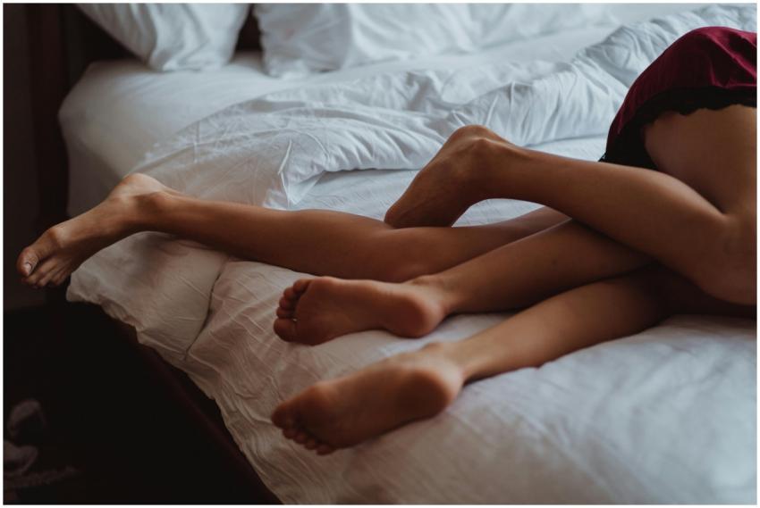 A close-up of intertwined legs illustrating intima