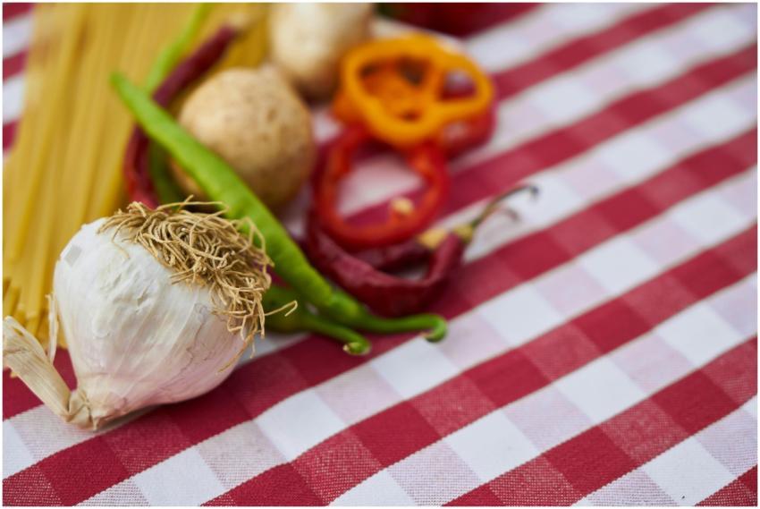 A vibrant assortment of vegetables and pasta on a