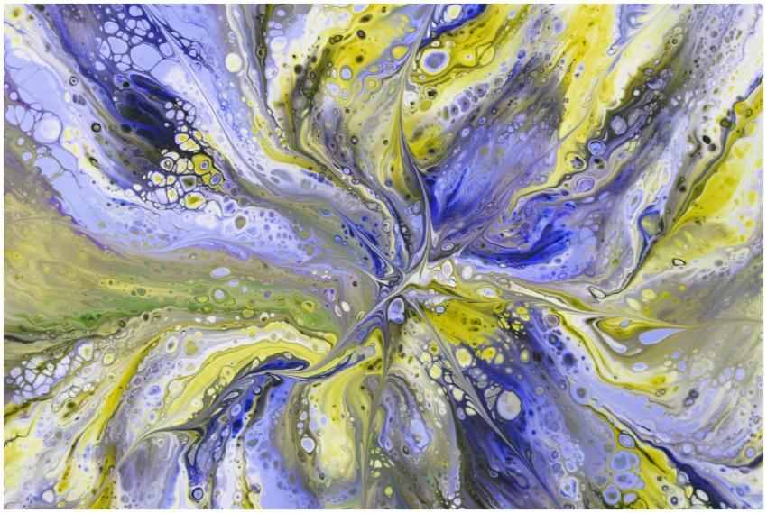 A dynamic abstract fluid art painting showcasing a