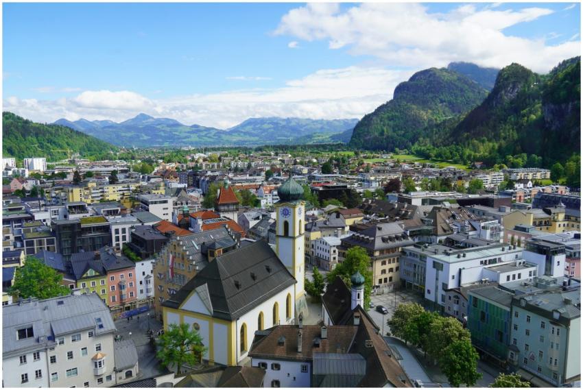 A stunning aerial view of Kufstein, Austria showca