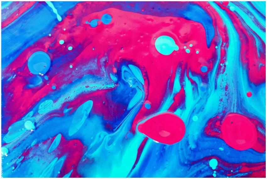 Bright, colorful acrylic and watercolor background